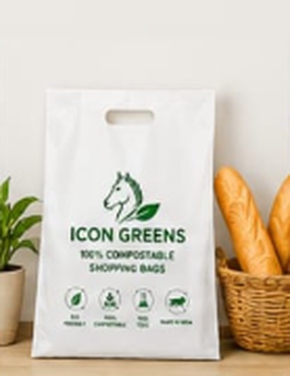 Icon Greens Medium compostable bag, 13" X 16"